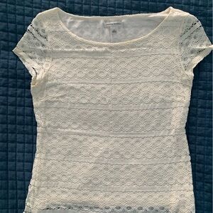 Banana Republic Cream Lace Blouse